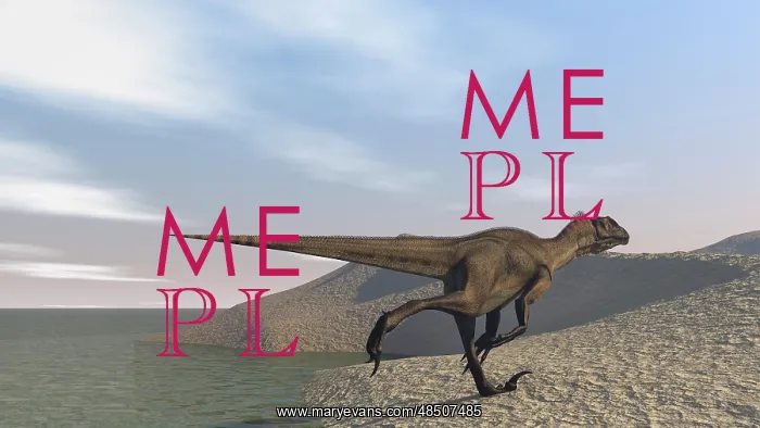  : Utahraptor running along a bay