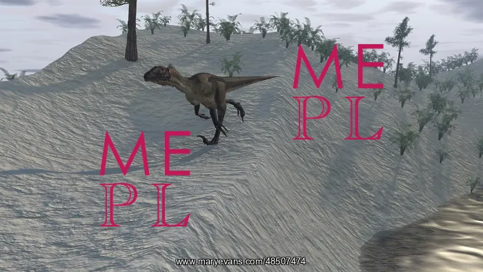  : Utahraptor running down a hill