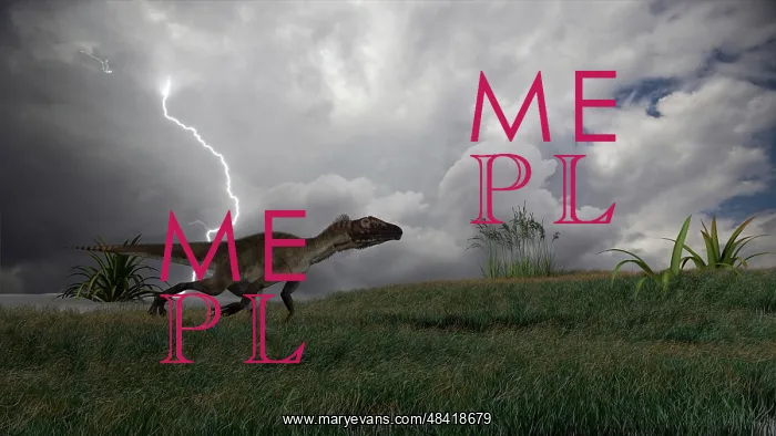 : Utahraptor running across an open field during a lightning ? : Utahraptor running across an open field during a lightning ?