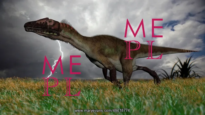 : Utahraptor running across an open field during a lightning ? : Utahraptor running across an open field during a lightning ?