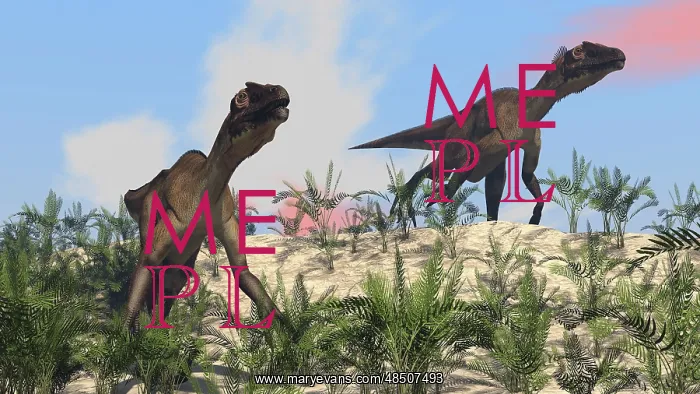  : Two Utahraptors in an arid climate
