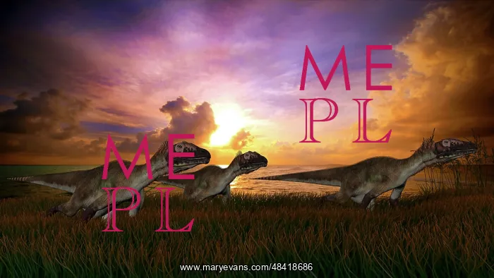: Three Utahraptors running across prehistoric grasslands at ? : Three Utahraptors running across prehistoric grasslands at ?