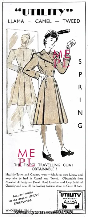 : Utility travelling coat, 1941 : Utility travelling coat, 1941