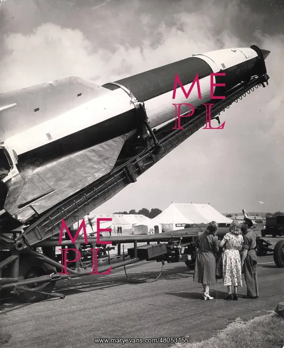 : A V-2 rocket on display : A V-2 rocket on display