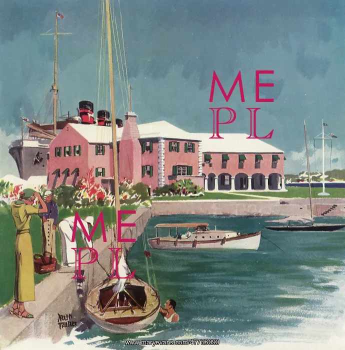 : Vacationers at Marina in Bermuda : Vacationers at Marina in Bermuda