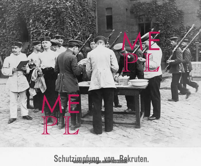 : Vaccinations of recruits, 1914 : Vaccinations of recruits, 1914