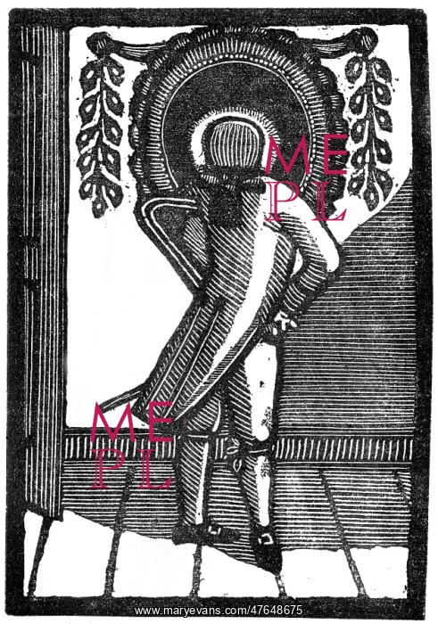 : Vain man looking in a mirror, c.1770 : Vain man looking in a mirror, c.1770