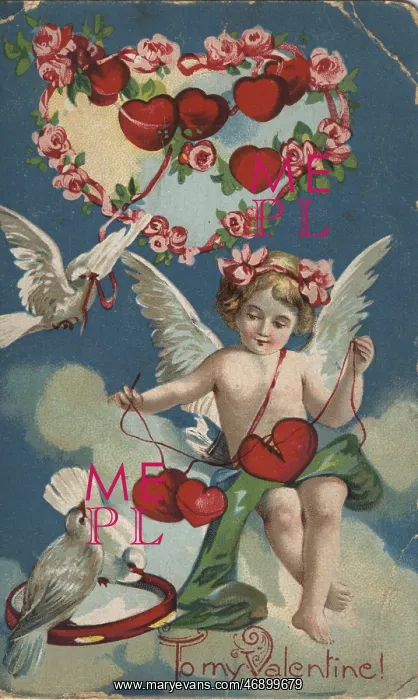 : To My Valentine - Victorian Valentine card : To My Valentine - Victorian Valentine card