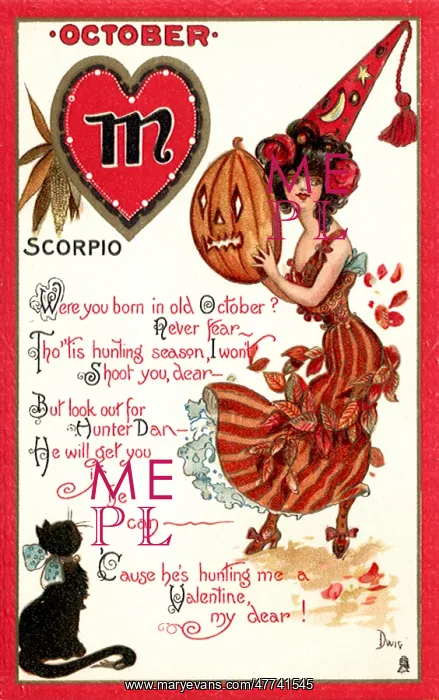 : Valentine Zodiac Card for October Scorpio : Valentine Zodiac Card for October Scorpio