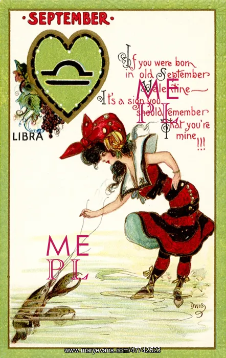 : Valentine Zodiac Card for September Libra : Valentine Zodiac Card for September Libra