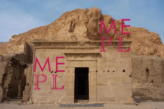 : Valley of the Artisans. Temple of Hathor and Maat. Outside v : Valley of the Artisans. Temple of Hathor and Maat. Outside v