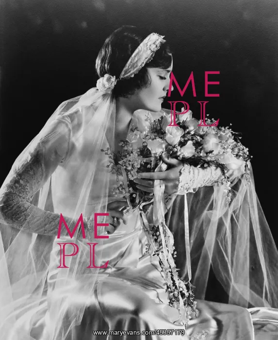  : VALUE!. Woman in wedding gown, holding flowers, 1932. (BSLOC_2015_16_247)