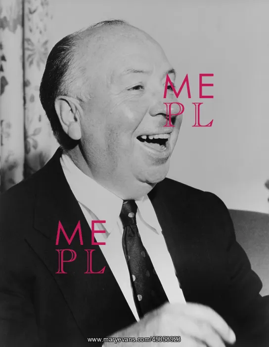 : VALUE!. Film director Alfred Hitchcock laughing, 1956. (BSLOC_2015_14_170) : VALUE!. Film director Alfred Hitchcock laughing, 1956. (BSLOC_2015_14_170)