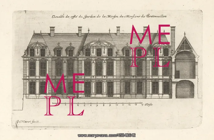 : #VALUE!. Elevation of the garden side of the house of Alexandre le Ragois : #VALUE!. Elevation of the garden side of the house of Alexandre le Ragois