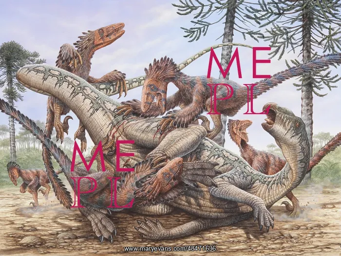 : #VALUE!. A pack of Deinonychus dinosaurs attacking a vulnerableTenontosaurus : #VALUE!. A pack of Deinonychus dinosaurs attacking a vulnerableTenontosaurus