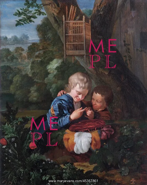 : Van Der Neer - Boys with a Trapped Bird : Van Der Neer - Boys with a Trapped Bird