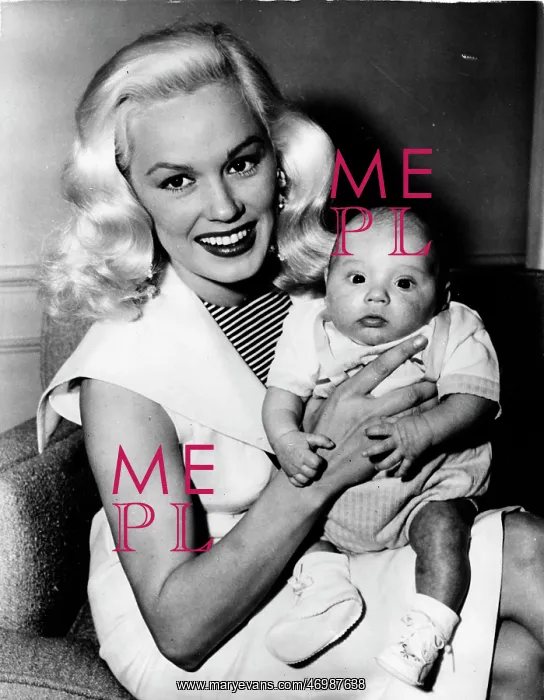 : Van Doren. MAMIE VAN DOREN, born Joan Olander, smiles and holds a baby : Van Doren. MAMIE VAN DOREN, born Joan Olander, smiles and holds a baby