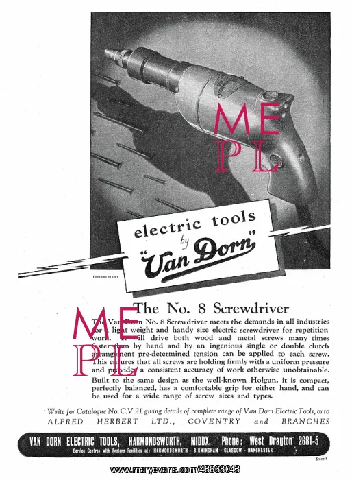 : Van Dorn No8 Electric Screwdrivers : Van Dorn No8 Electric Screwdrivers