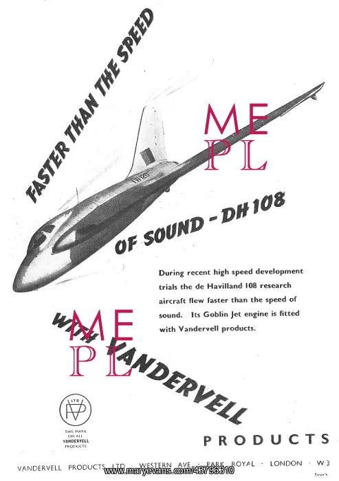: Vandervell Aircraft Products 1948 : Vandervell Aircraft Products 1948