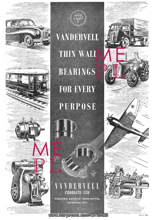 : Vandervell. Bearing For Every Purpose : Vandervell. Bearing For Every Purpose