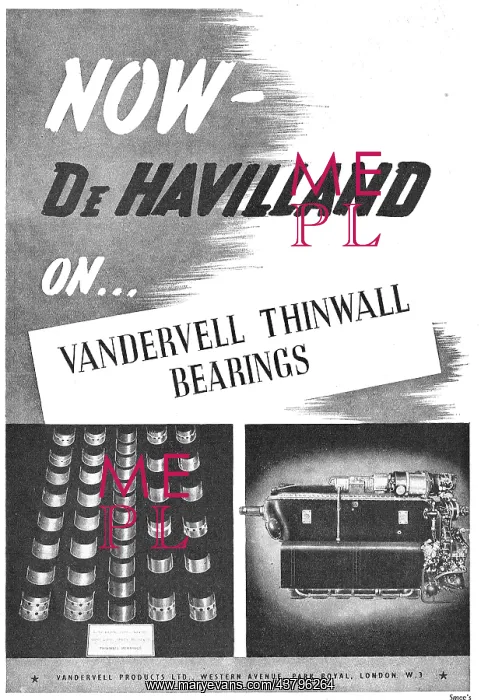  : Vandervell Bearings