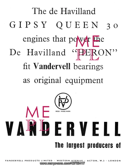 : Vandervell Bearings & Bushes : Vandervell Bearings & Bushes