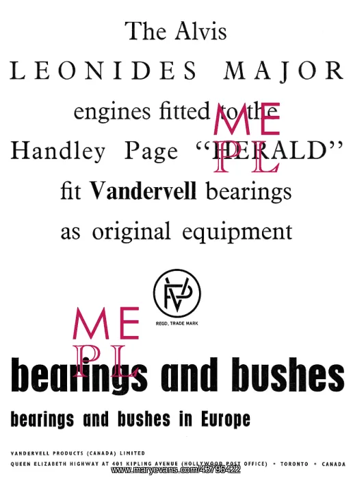 : Vandervell Bearings & Bushes : Vandervell Bearings & Bushes