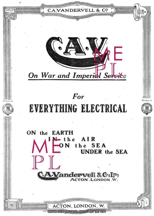 : Vandervell For Everything Electrical In The Air : Vandervell For Everything Electrical In The Air