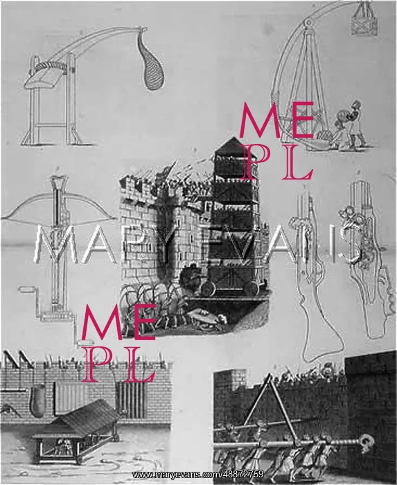  : Various ancient siege weapons in action