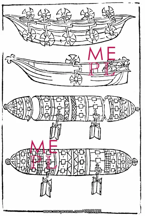 : Various forms of paddle boats for use in war : Various forms of paddle boats for use in war