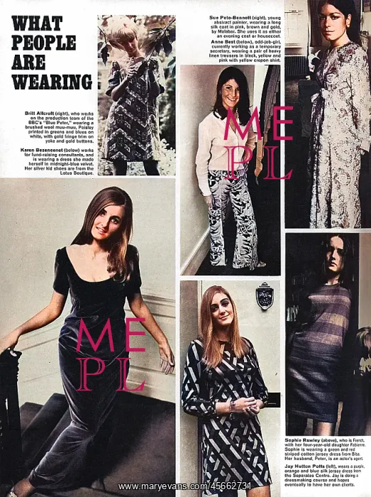 : Various outfits from the 1960s : Various outfits from the 1960s