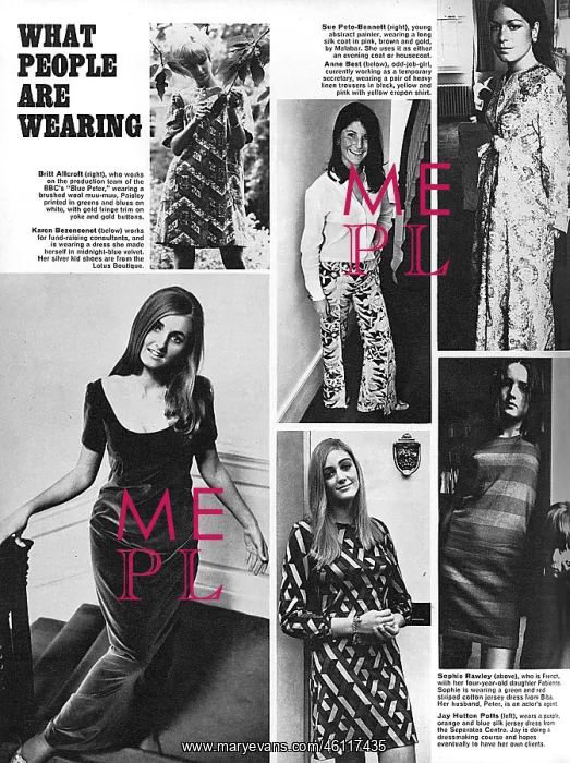 : Various outfits from the 1960s : Various outfits from the 1960s