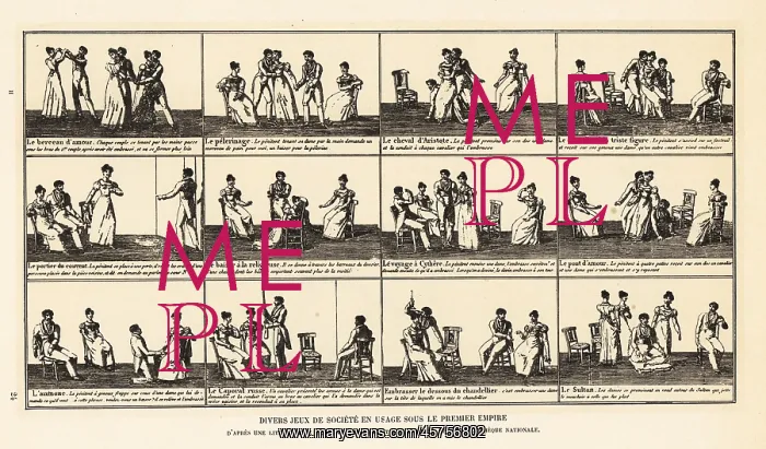 : Various party games popular during the Napoleonic Era : Various party games popular during the Napoleonic Era