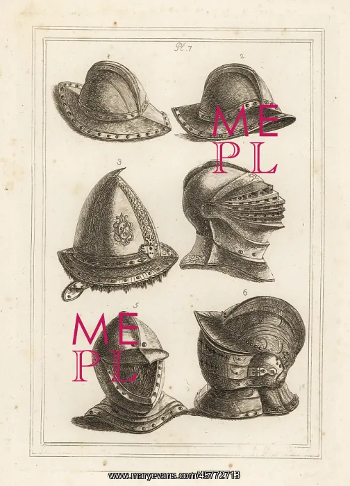 : Various pot, cap and visor helmets : Various pot, cap and visor helmets