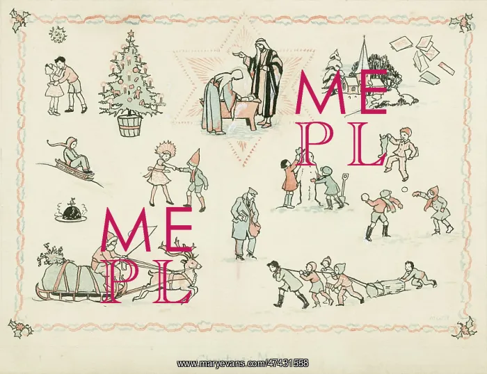 : A variously themed Christmas card : A variously themed Christmas card