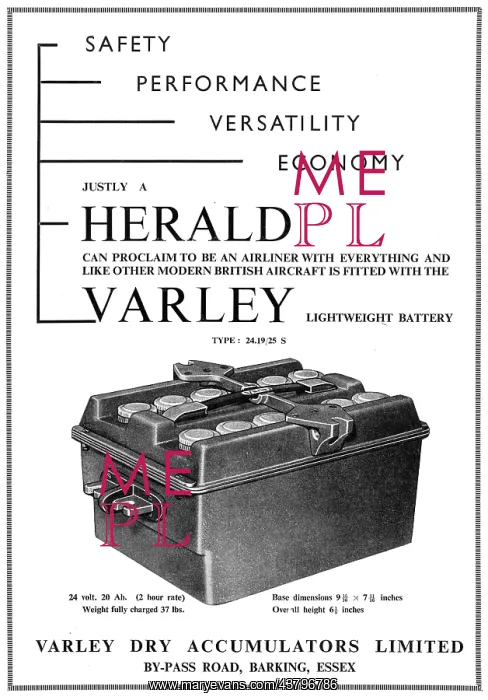 : Varley Aircraft Batteries : Varley Aircraft Batteries