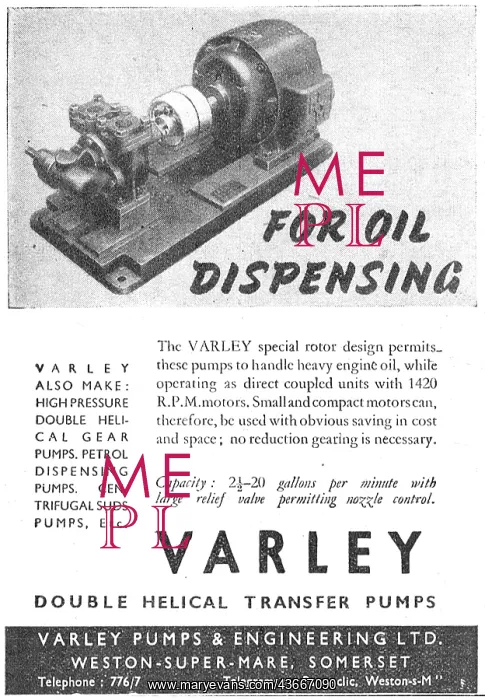 : Varley Double Helical Transfer Pumps : Varley Double Helical Transfer Pumps