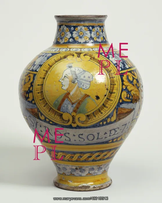 : Vase: bust of a woman : Vase: bust of a woman