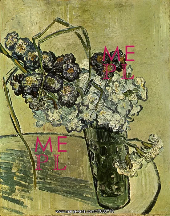 : Vase with Carnations and Gillyflowers, by Van Gogh : Vase with Carnations and Gillyflowers, by Van Gogh