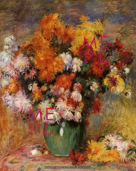 : Vase of Chrysanthemums, by Renoir : Vase of Chrysanthemums, by Renoir