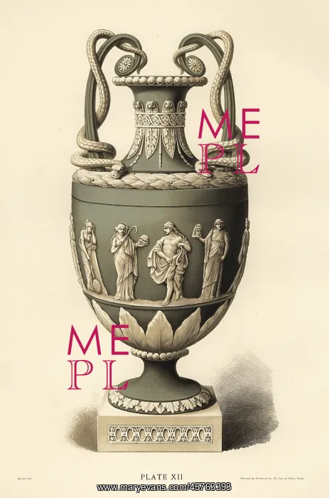 : Vase with classical reliefs by John Flaxman : Vase with classical reliefs by John Flaxman