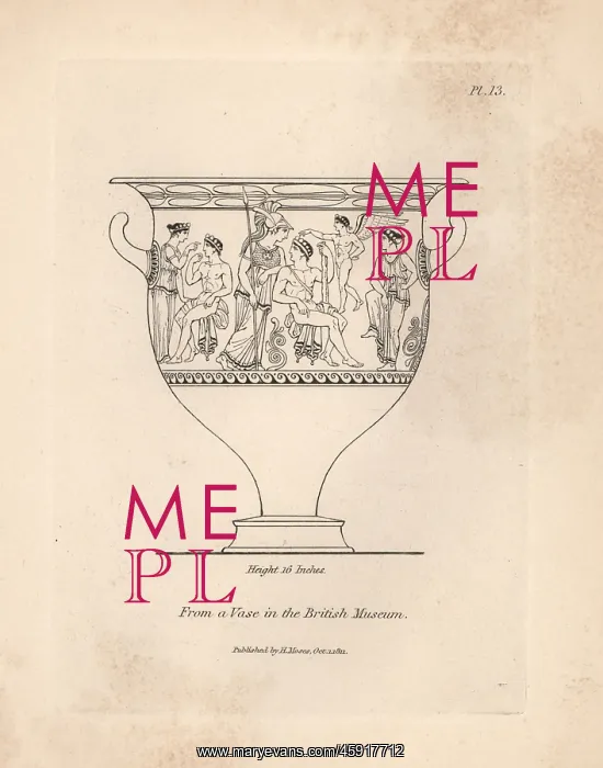 : Vase decorated with mythical figures from the British Museum : Vase decorated with mythical figures from the British Museum