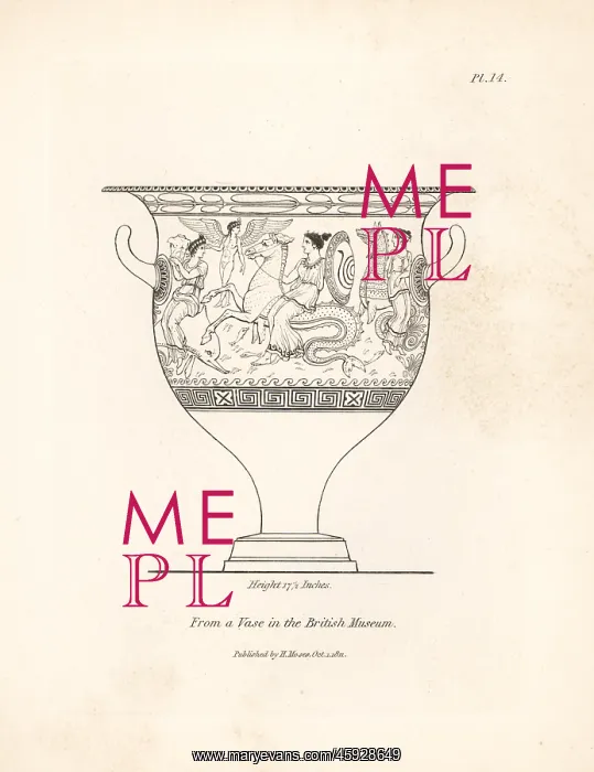 : Vase decorated with mythical figures of nereids : Vase decorated with mythical figures of nereids