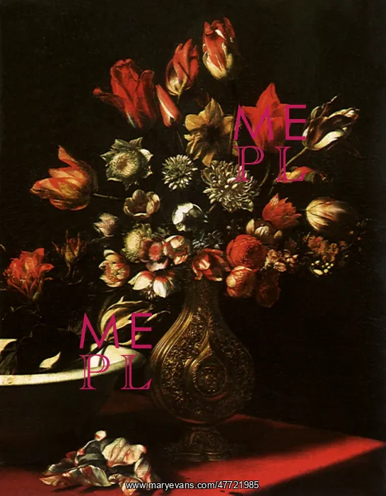  : A Vase of Flowers and a Basin