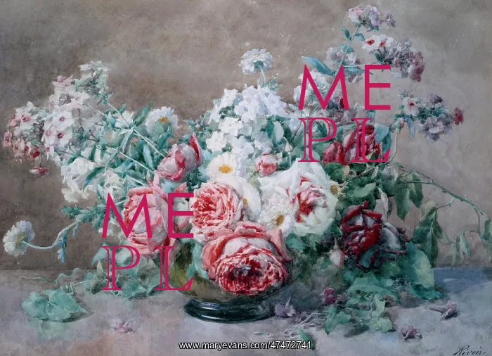 : A Vase of Flowers – roses, phlox etc : A Vase of Flowers – roses, phlox etc
