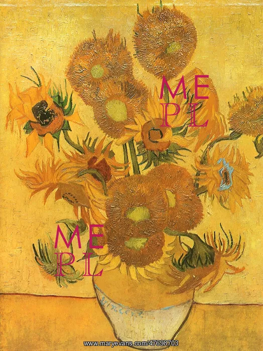 : Vase with Sunflowers, by Van Gogh : Vase with Sunflowers, by Van Gogh