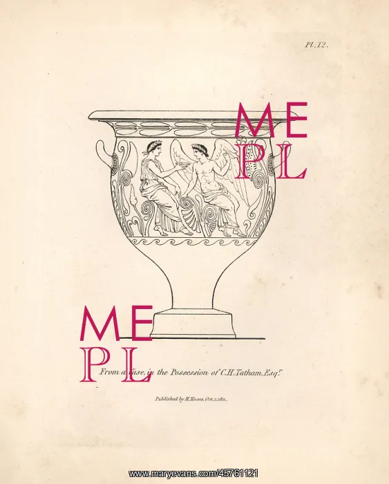: Vases decorated with mythical scenes from : Vases decorated with mythical scenes from