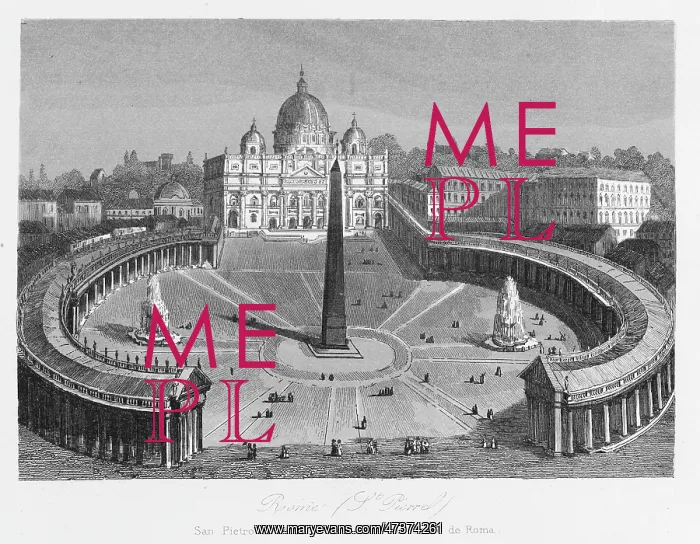 : VATICAN AERIAL VIEW 1846 : VATICAN AERIAL VIEW 1846