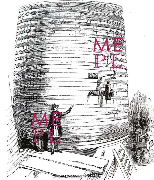 : Vats in which beer is kept between fermenting : Vats in which beer is kept between fermenting