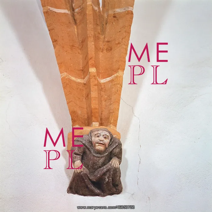 : Vault capstone in the shape of a friar : Vault capstone in the shape of a friar
